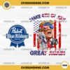 Trump Pabst Blue Ribbon Beer PNG, Trump Beer Make 4th Of July Great Again PNG Sublimation Design