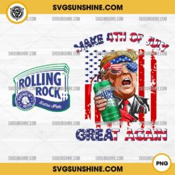 Trump Rolling Rock Beer PNG, Trump Beer Make 4th Of July Great Again PNG