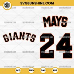 Rip Willie Mays 24 SVG, San Francisco Giants SVG