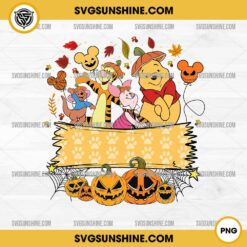 Personalized Name Winnie the Pooh Halloween PNG, Cute Halloween Kid Name PNG