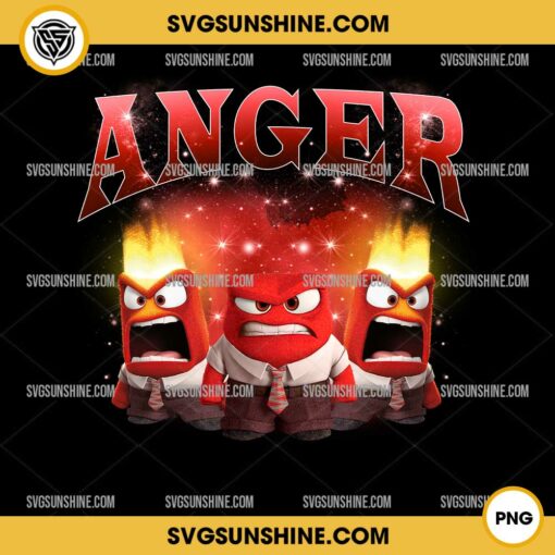Anger Inside Out 2 PNG Sublimation Design