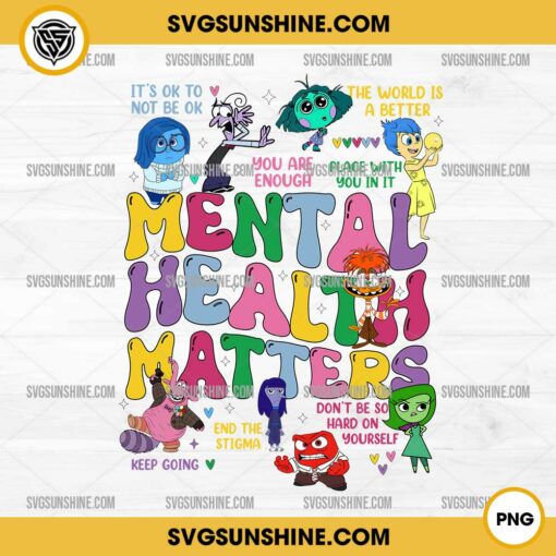 Inside Out 2 Mental Health Matters Png, Inside Out 2 Png