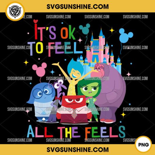 Disney Inside Out 2 Clipart PNG, It's Okay To Feel All The Feels PNG