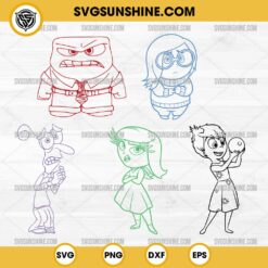 Inside Out 2 SVG, Bundle Characters Inside Out 2 SVG PNG Silhouette Vector