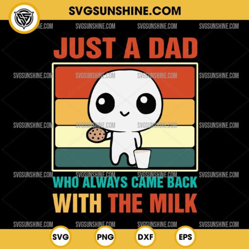 Just A Dad Who Always Came Back With The Milk SVG, Vintage Father's Day SVG