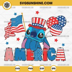 Stitch America SVG, Stitch 4th of July SVG, Independence Day SVG