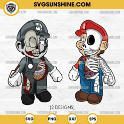 Super Mario Skeleton SVG, Super Mario Halloween SVG