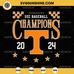 Tennessee Volunteers Sec Baseball Champions 2024 SVG