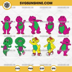 Barney & Friends SVG Bundle, Barney And Friends Characters SVG PNG Silhouette Clipart