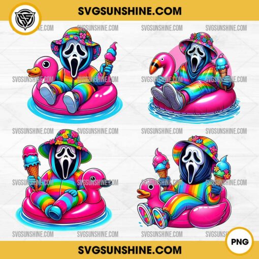 Ghostface Killer Summer Vibes PNG, Halloween Horror's Vacation PNG