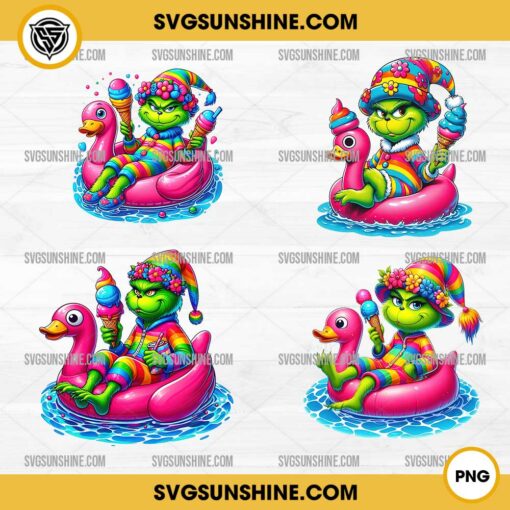 Grinch Summer Vibes PNG, Grinch Christmas Vacation PNG