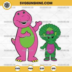 Barney & Friends And Baby Bop SVG PNG Silhouette Clipart