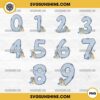 Bluey Numbers Png, Bluey Birthday Number Png Silhouette Vector Clipart