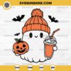 Boo Ghost Drink And Pumpkin Halloween SVG, Cute Bougie Halloween SVG