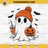 Boo Ghost Halloween Coffee SVG, Bougie Ghost Halloween SVG PNG