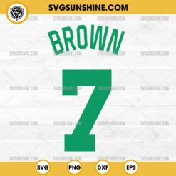 Brown 7 Celtics SVG, Jaylen Brown SVG, Boston Celtics SVG