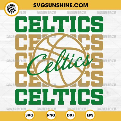 Celtics Basketball SVG Cut File, Boston Celtics SVG PNG DXF EPS