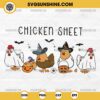 Halloween Chicken Sheet SVG, Spooky Chicken SVG, Chicken Pumpkin Halloween SVG