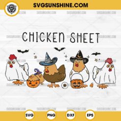 Halloween Chicken Sheet SVG, Spooky Chicken SVG, Chicken Pumpkin Halloween SVG