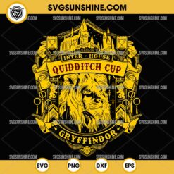 Inter House Quidditch Cup Gryffindor SVG, Harry Potter Gryffindor SVG