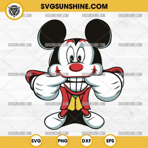 Joker Mickey Mouse SVG PNG Vector Clipart