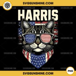 Kamala Harris for President 2024 Cat PNG Sublimation Designs