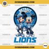 Mickey And Minnie 3D Detroit Lions Football PNG