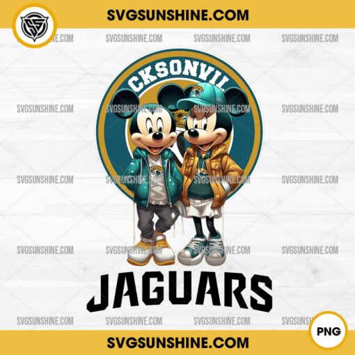Mickey And Minnie 3D Jacksonville Jaguars Football PNG