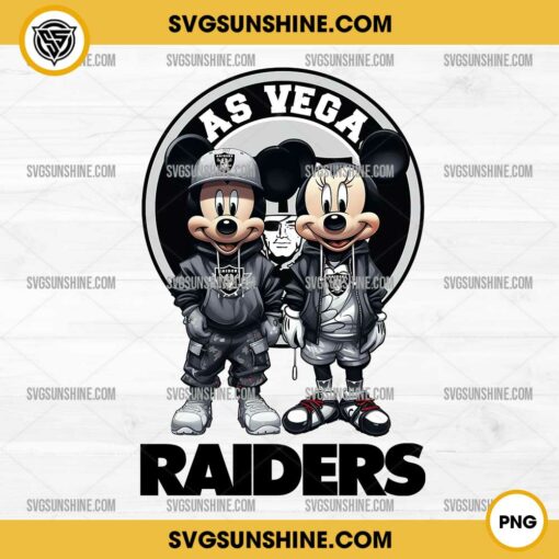 Mickey And Minnie 3D Las Vegas Raiders Raiders Football PNG