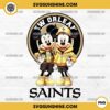Mickey And Minnie 3D New Orleans Saints Football PNG