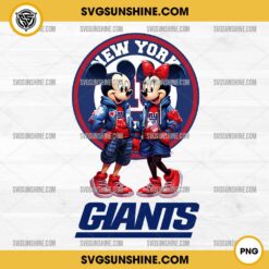 Mickey And Minnie 3D New York Giants Football PNG