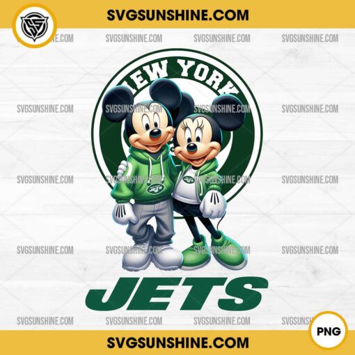 Mickey And Minnie 3D New York Jets Football PNG