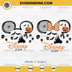 Mickey Minnie Head Pumpkin Halloween 2024 SVG, Disney Halloween 2024 SVG Bundle