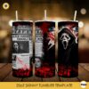 Ghostface Scream Newspapers 20oz Tumbler Wrap PNG, Horror Scream Movies Halloween Tumbler PNG File