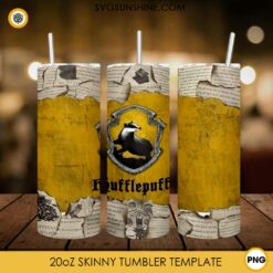 Hufflepuff Harry Potter 20oz Tumbler Wrap PNG File