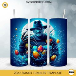 Freddy Krueger Easter Egg 20oz Tumbler Wrap PNG File