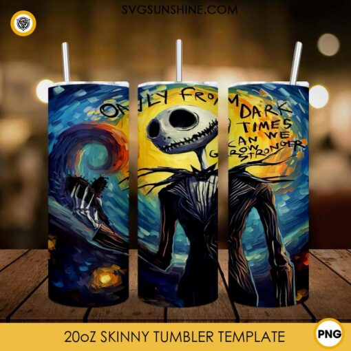 Jack Skellington Tumbler Wrap PNG, Halloween 20oz Tumbler Wrap PNG File