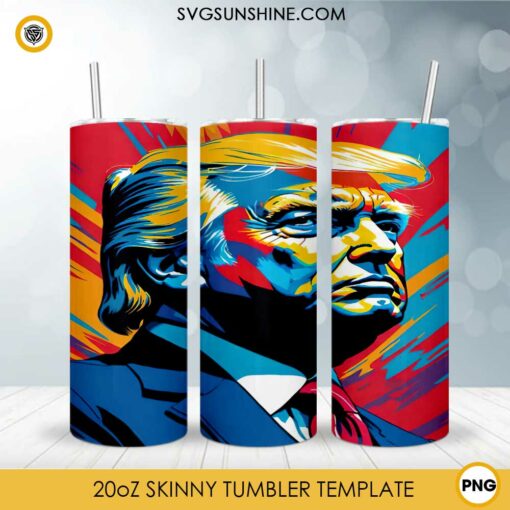 Donald Trump Watercolor Tumbler Wrap PNG