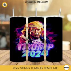 Trump 2024 20oz Skinny Tumbler Template PNG File
