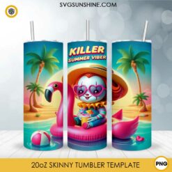 Horror Pennywise Summer Viber 20oz Tumbler Wrap PNG File