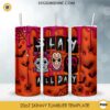 3D Slay All Day Halloween Tumbler PNG, 3D Horror Scary Movie 20oz Tumbler Wrap PNG