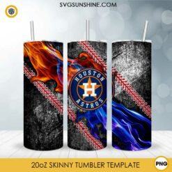 Houston Astros Baseball 20oz Tumbler Wrap PNG File