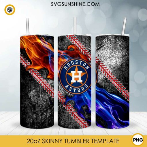 Houston Astros Baseball 20oz Tumbler Wrap PNG File