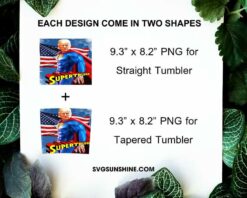 Super Trump 20oz Tumbler Wrap PNG, Funny Donald Trump Tumbler Wrap PNG