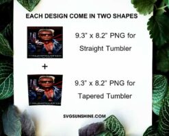 Trumpinator I'll Be Back Tumbler Wrap PNG, Trump The Terminator 20oz Skinny Tumbler Template PNG