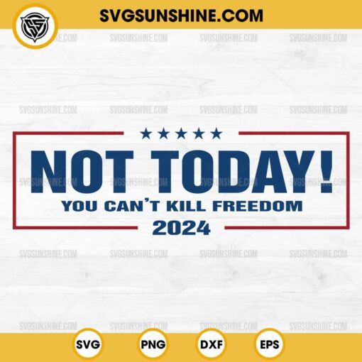Not Today You Can't Kill Freedom 2024 SVG, Donald Trump 2024 SVG