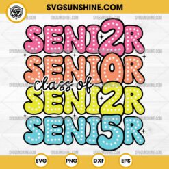 Senior 2025 Svg, Class Of 2025 Svg, Retro Graduation 2025 Svg