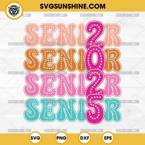 Senior 2025 SVG, Senior 2025 PNG Silhouette Vector Clipart