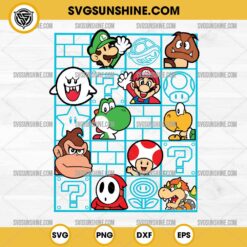 Super Mario Bros Game SVG PNG Silhouette Vector Clipart