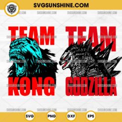 Team Kong Vs Team Godzilla SVG PNG Bundle 2 Designs